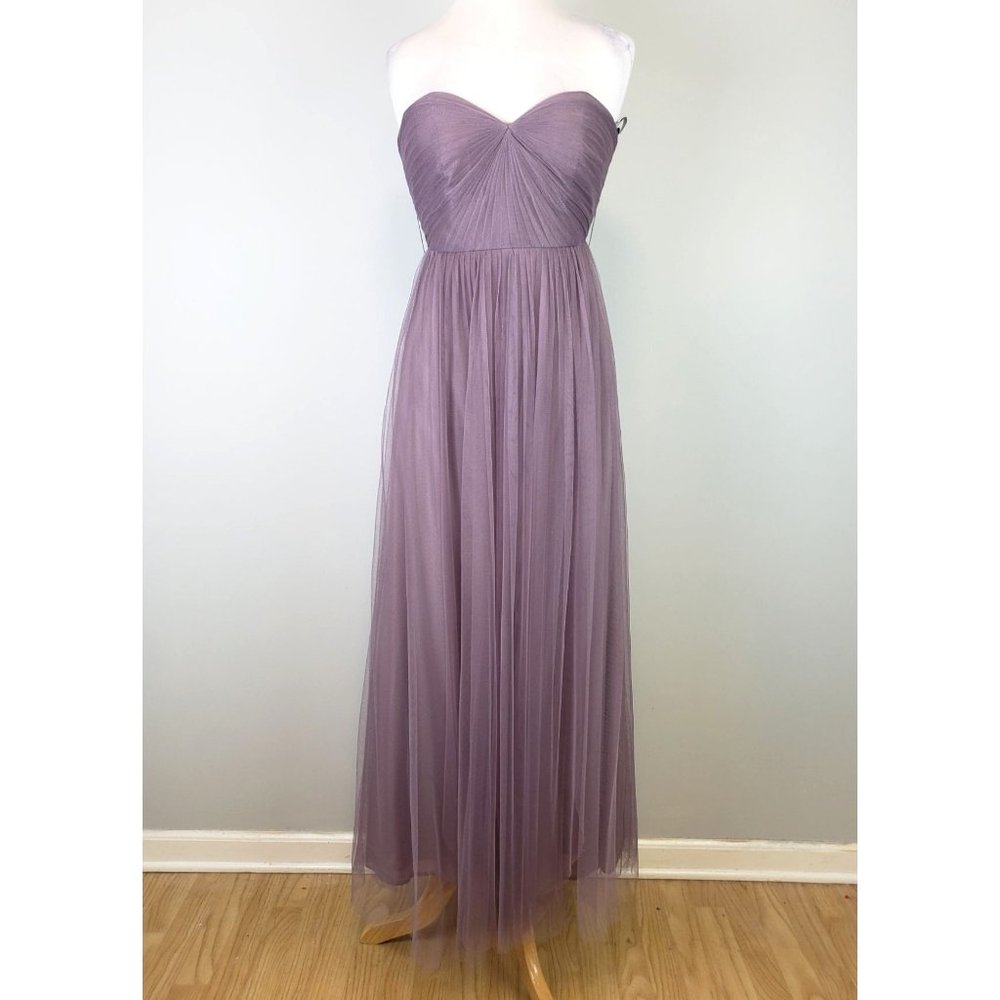 Jenny Yoo Tulle Sweetheart Neckline Strapless A-Line Dress Purple Size 6
